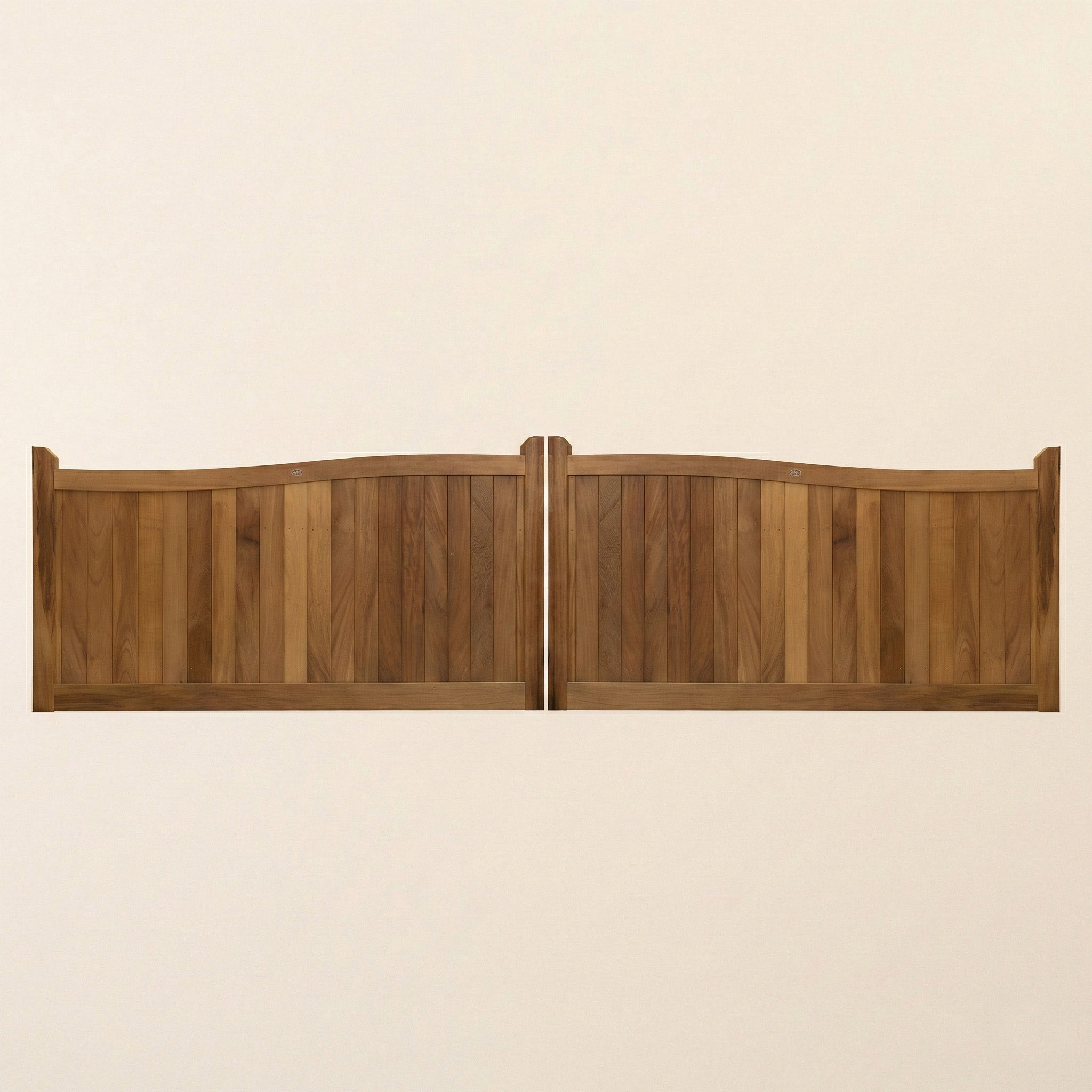 Iroko Swan Neck Mortise & Tenon Driveway Sliding Gate