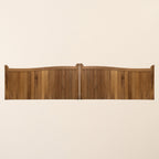 Iroko Swan Neck Driveway Gate Pair