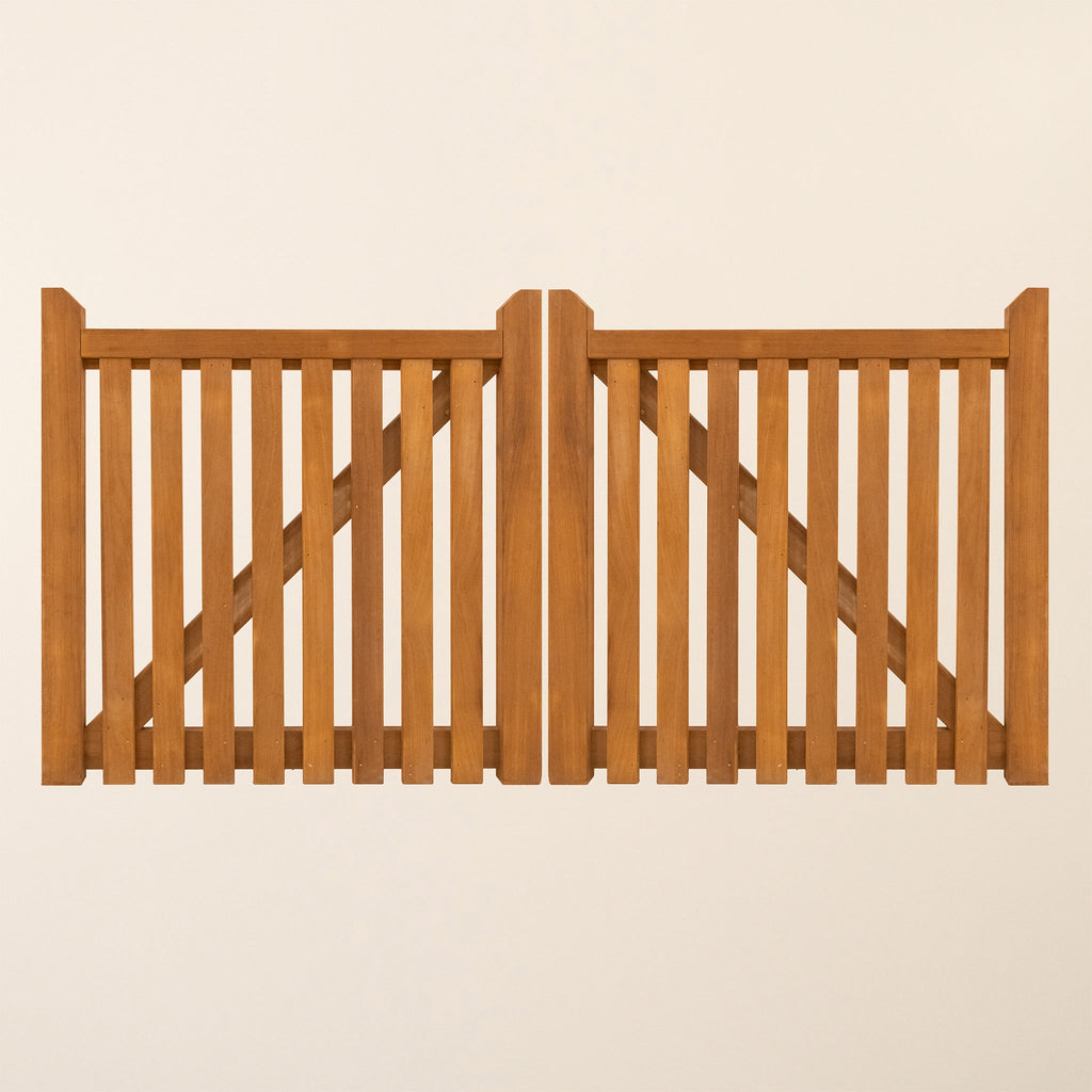 Salcombe Iroko Driveway Gate Pair