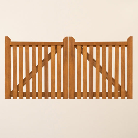 Salcombe Iroko Driveway Gate Pair