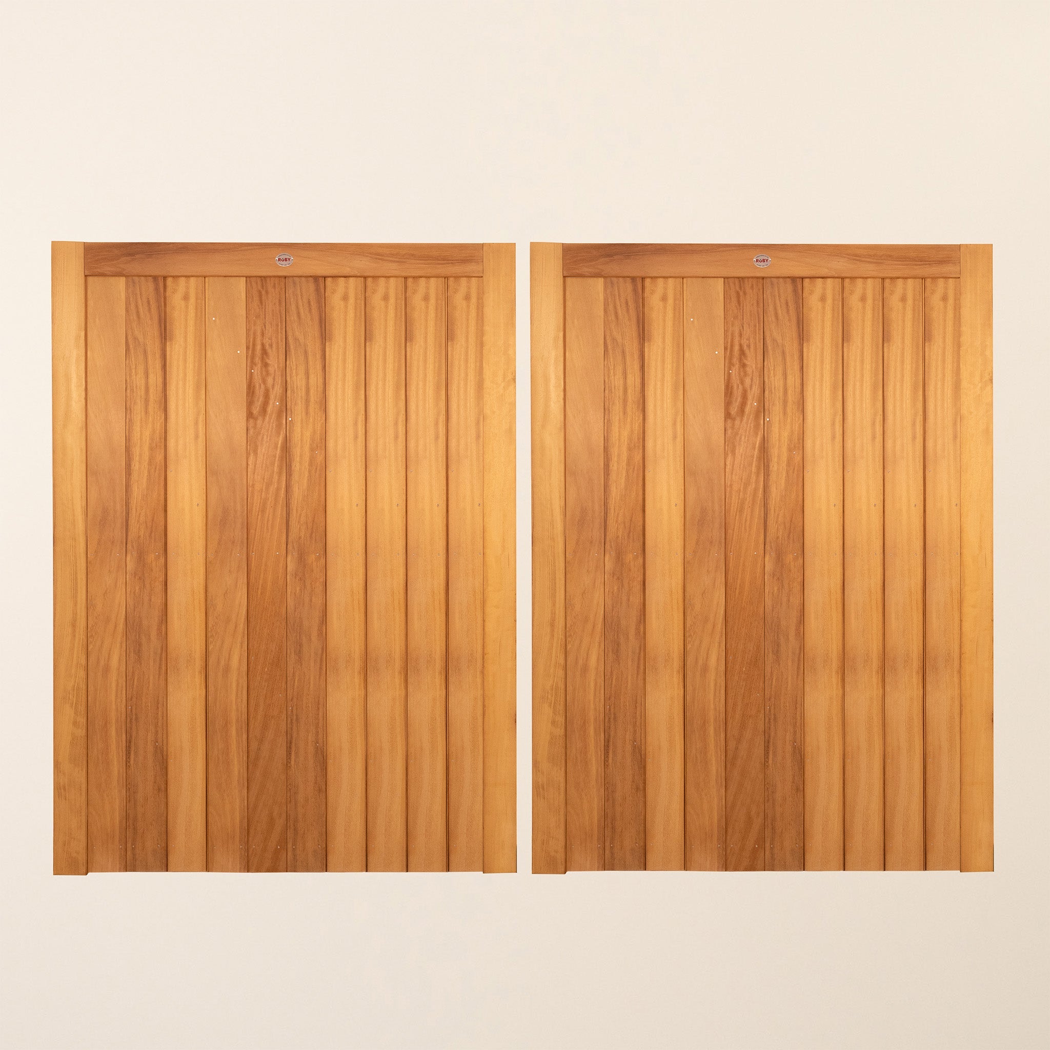 Croyde Iroko Mortise & Tenon Driveway Gate Pair