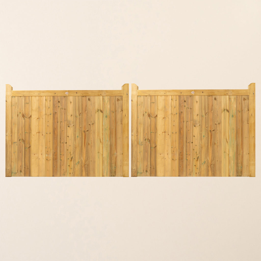 Highampton Scandinavian Redwood Mortise & Tenon Driveway Gate Pair