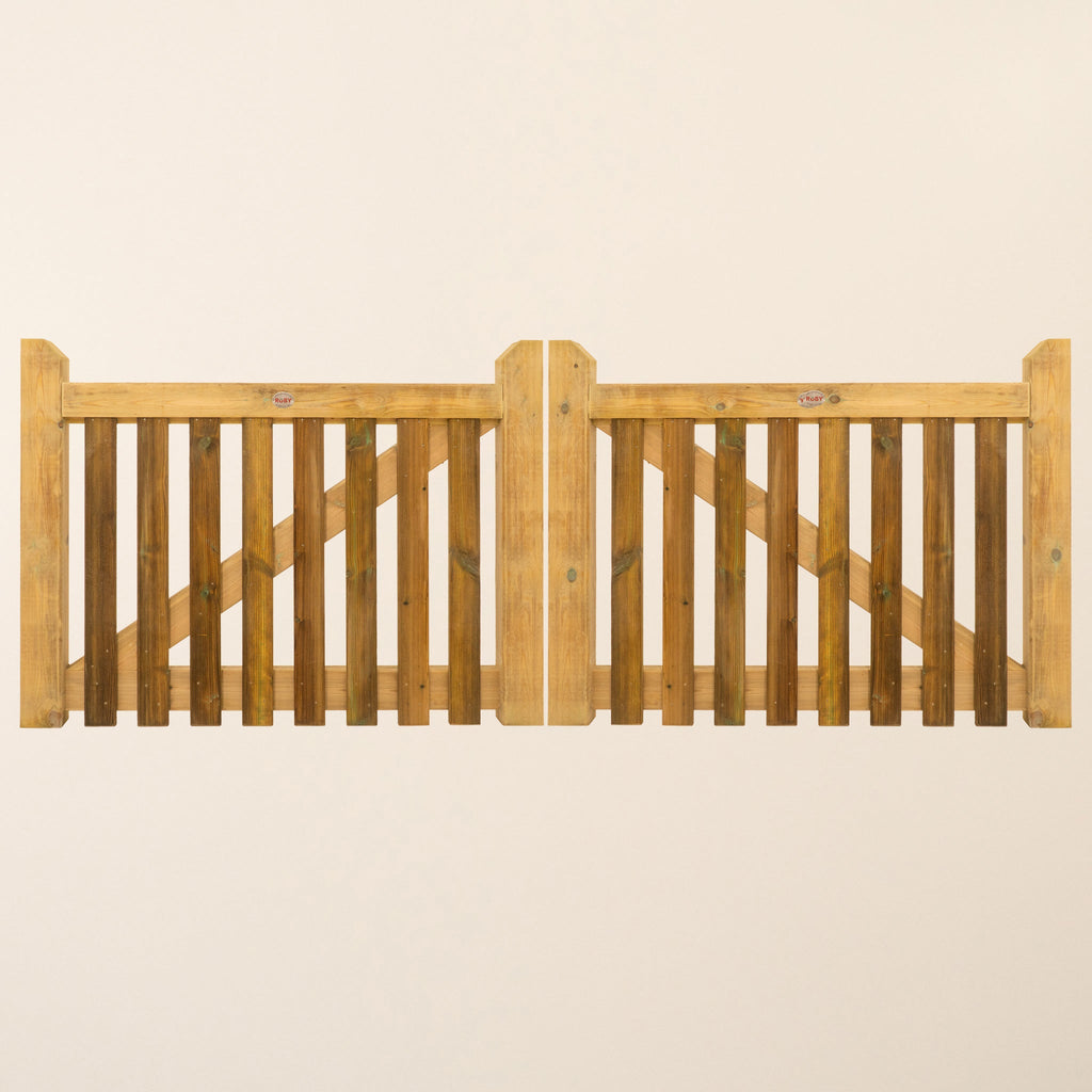 Salcombe Scandinavian Redwood Mortise & Tenon Gates (Pair)