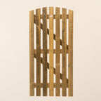 Mixed Softwood Curved Top Premium Picket Gate (1.8m High)