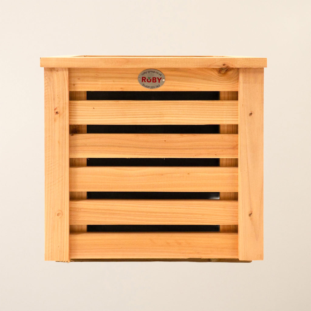 Premium Cedar Horizontal Slatted Panel Planter
