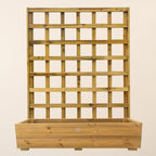 Scandinavian Redwood Standard Planter with Trellis