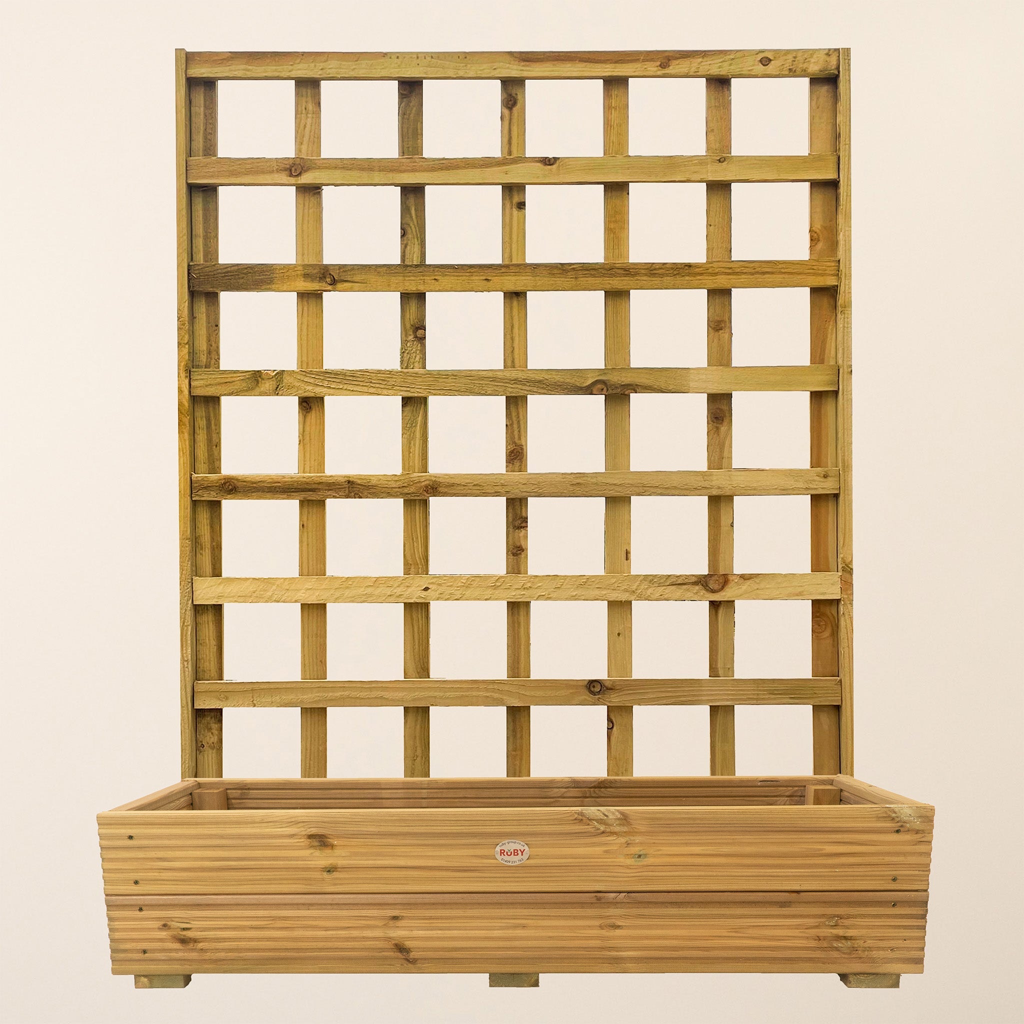 Scandinavian Redwood Standard Planter with Trellis