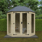 Tanalised Octagonal Full Pane Summerhouse