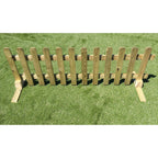 Portable Freestanding Scandinavian Redwood Treated Picket Fence Panel