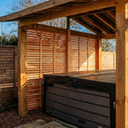 Full-Height Slatted Wall with Pergola Kit – Individual Wall