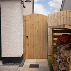 Instow Scandinavian Redwood Curved Top Tongue & Groove Side gate (2.4m High)