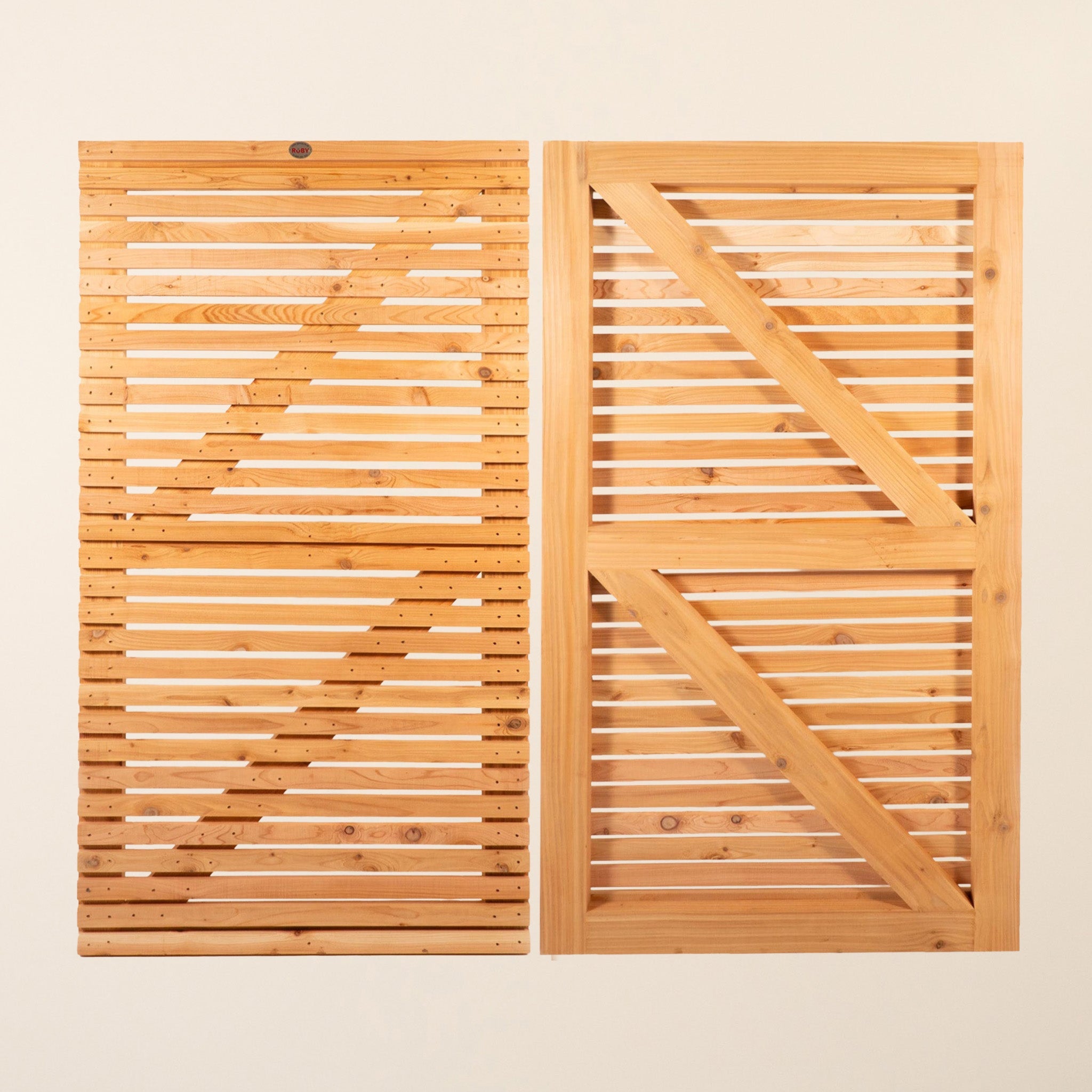 Cedar Single Slatted Gate