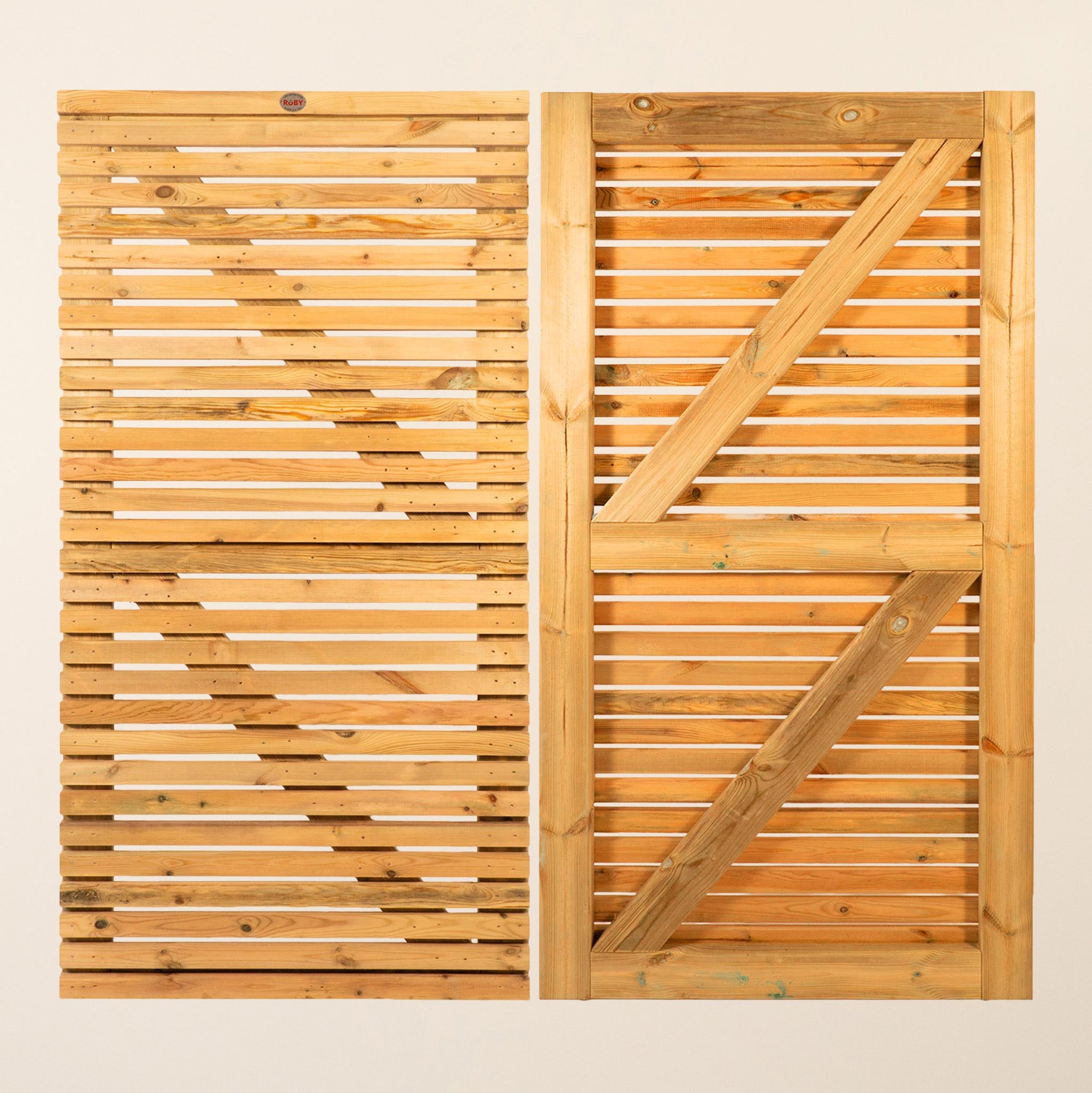 Scandinavian Redwood Slatted Single Gate