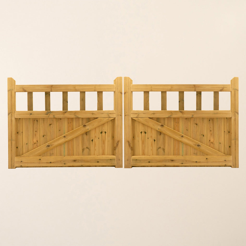 Cottage Scandinavian Redwood Sliding Driveway Gate
