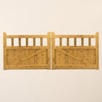 Cottage Scandinavian Redwood Sliding Driveway Gate