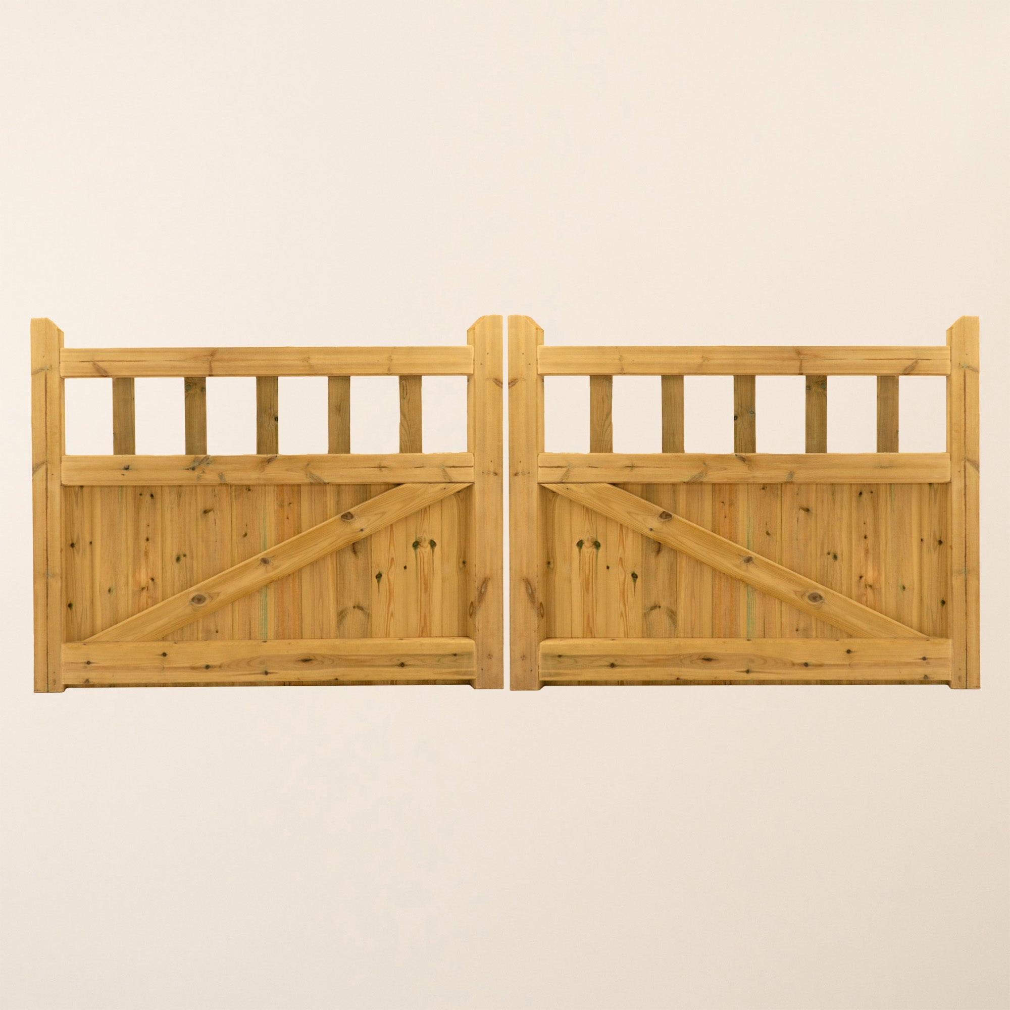 Cottage Scandinavian Redwood Sliding Driveway Gate