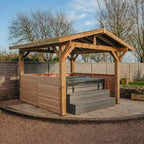 Half-Height Slatted Wall with Pergola Kit (Individual Wall)