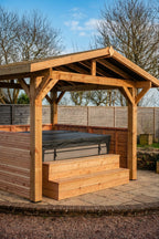 Half-Height Slatted Wall with Pergola Kit (Individual Wall)