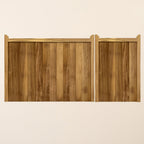 Highampton Iroko Mortise & Tenon 3/4 & 1/4 Entrance Gate Pair