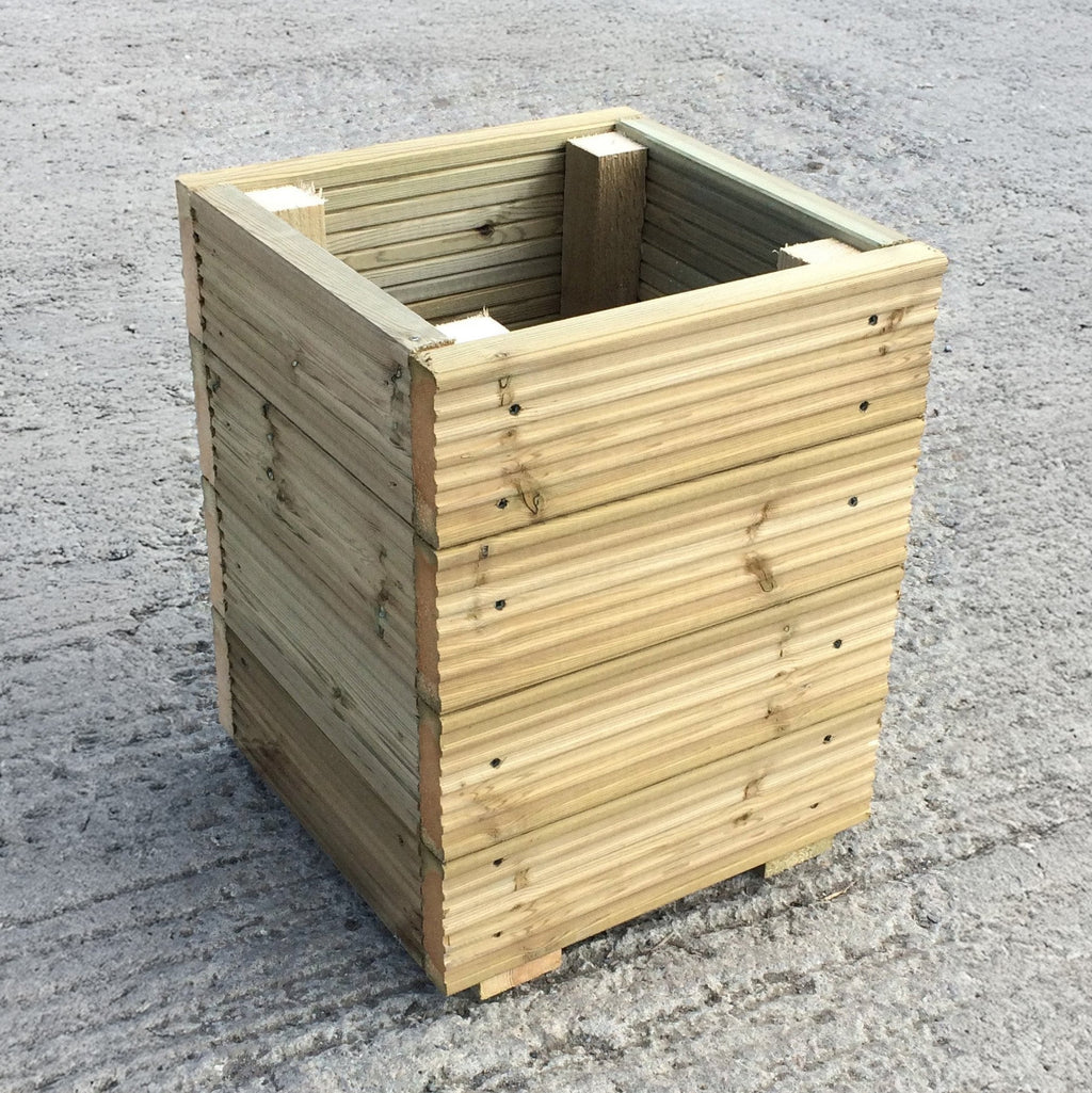 Scandinavian Redwood Square Decking Planter