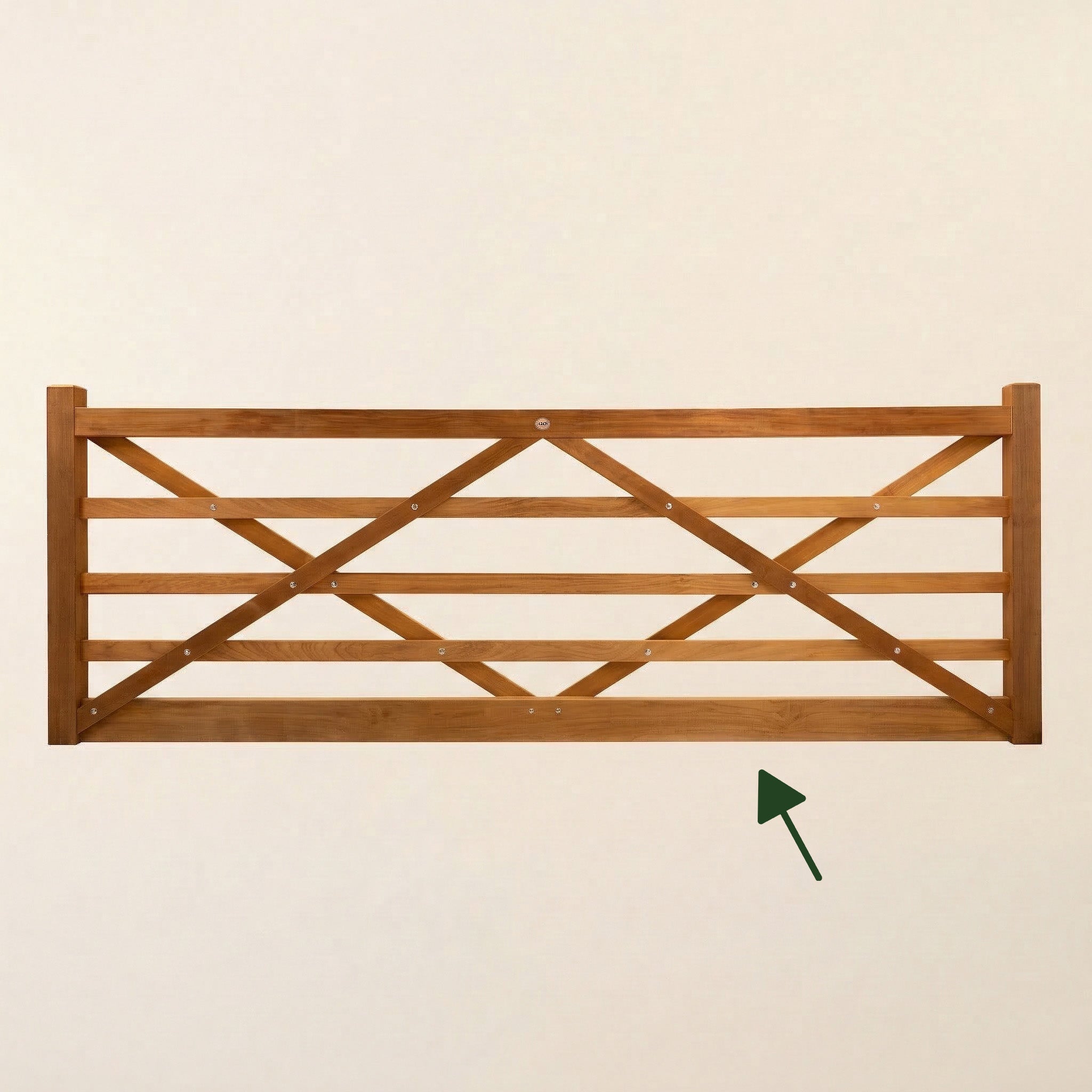 Iroko Thicker Bottom Rail for Gates (Allows for Automation - 5 Bar)