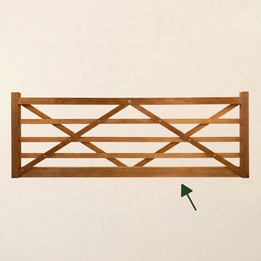 Iroko Thicker Bottom Rail for Gates (Allows for Automation - 5 Bar)