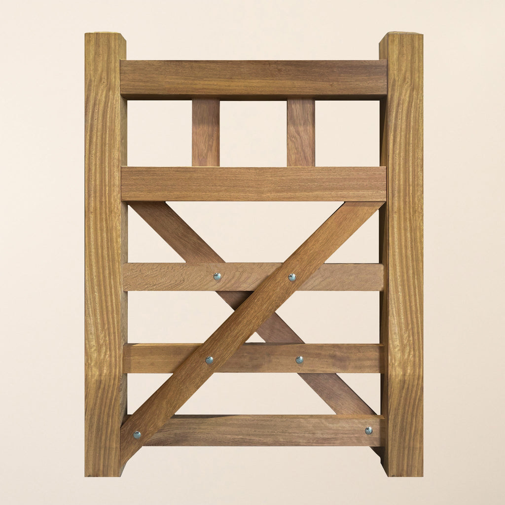 Boscastle Iroko Diamond Brace Gate
