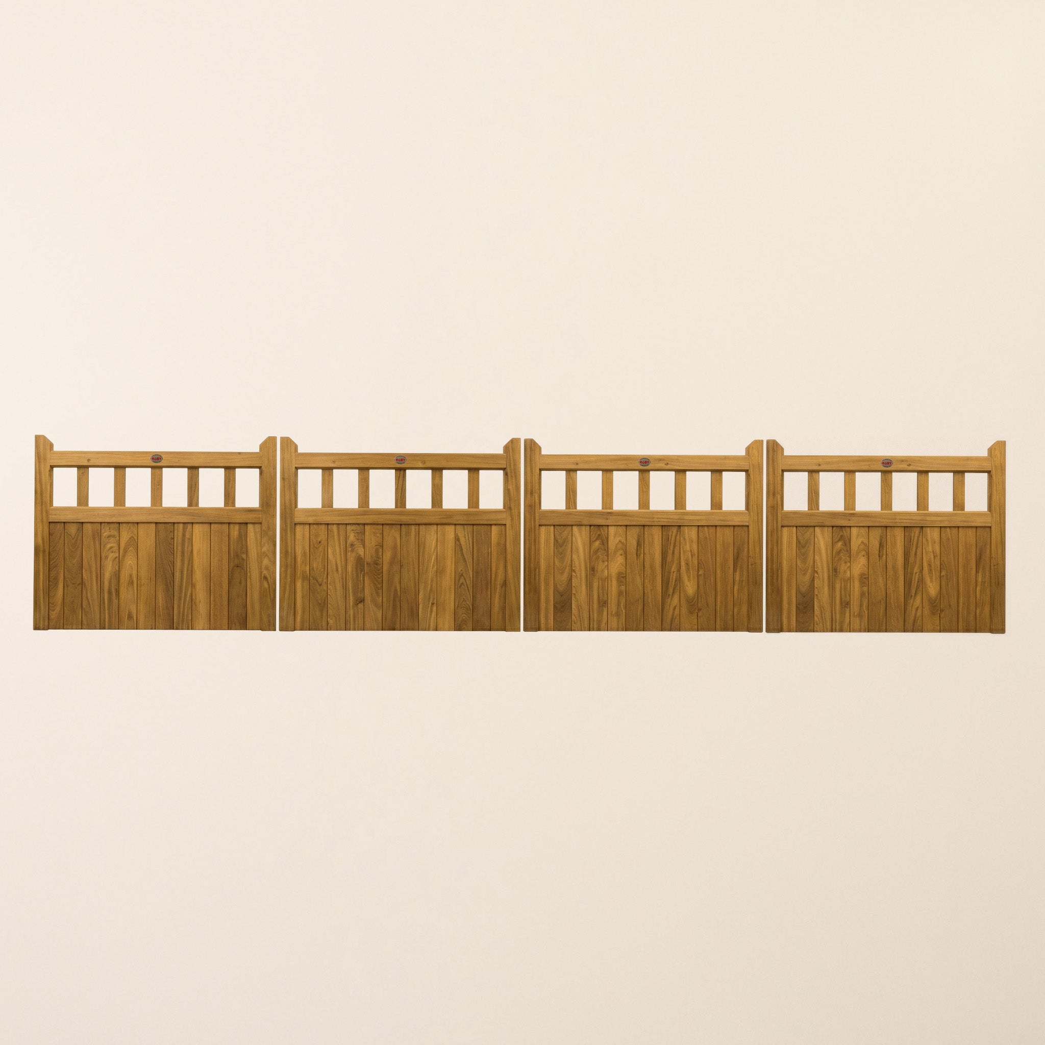 Cottage Iroko Bifold 4-Leaf Driveway Gate