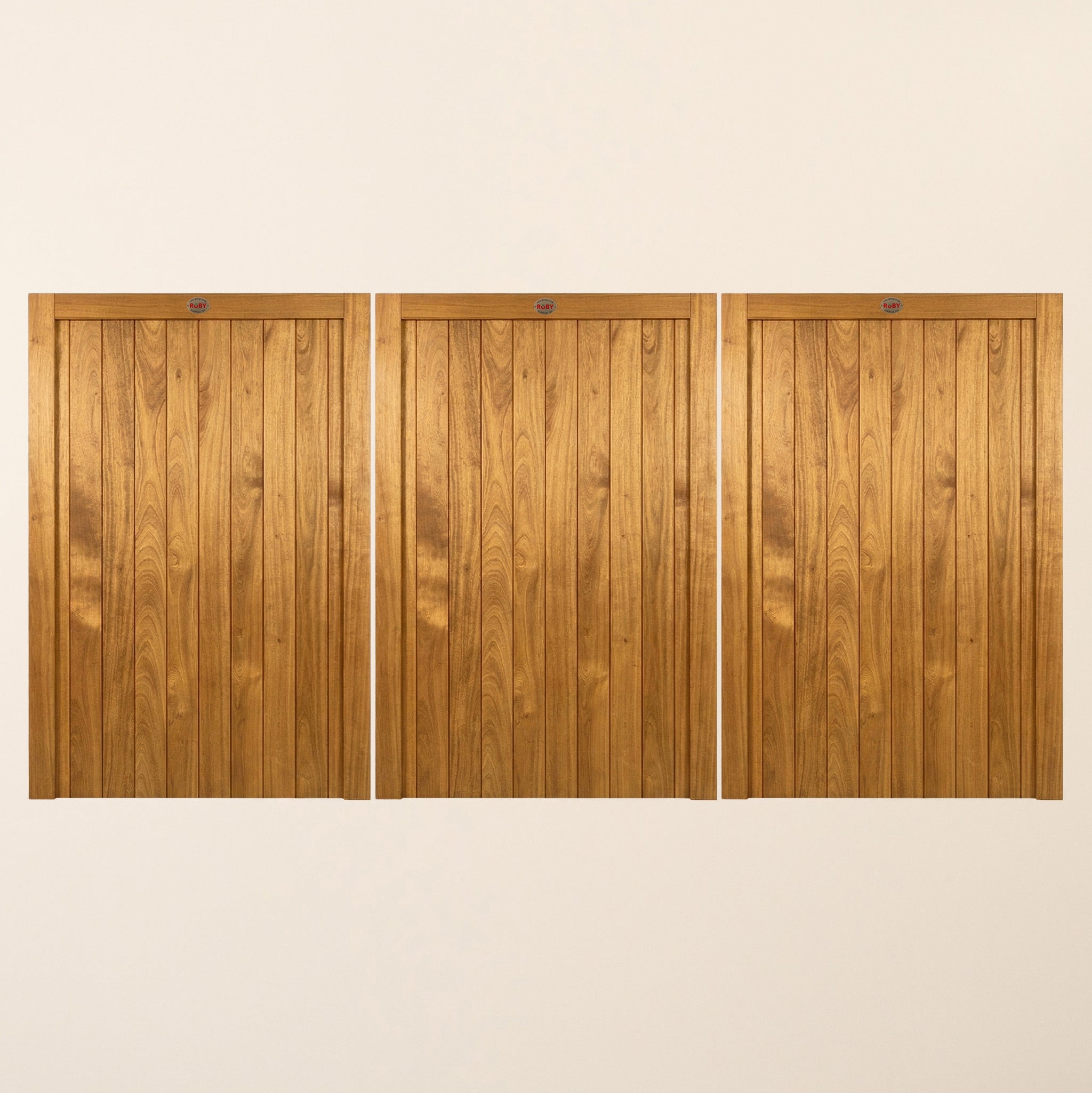 Croyde Iroko Bifold 3-Leaf Driveway Gate