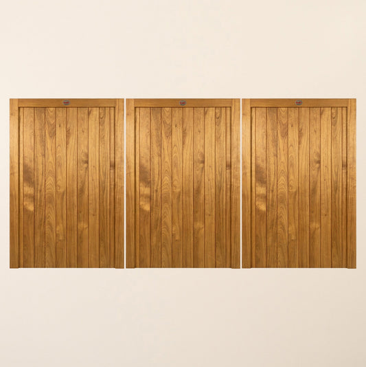 Croyde Iroko Bifold 3-Leaf Driveway Gate
