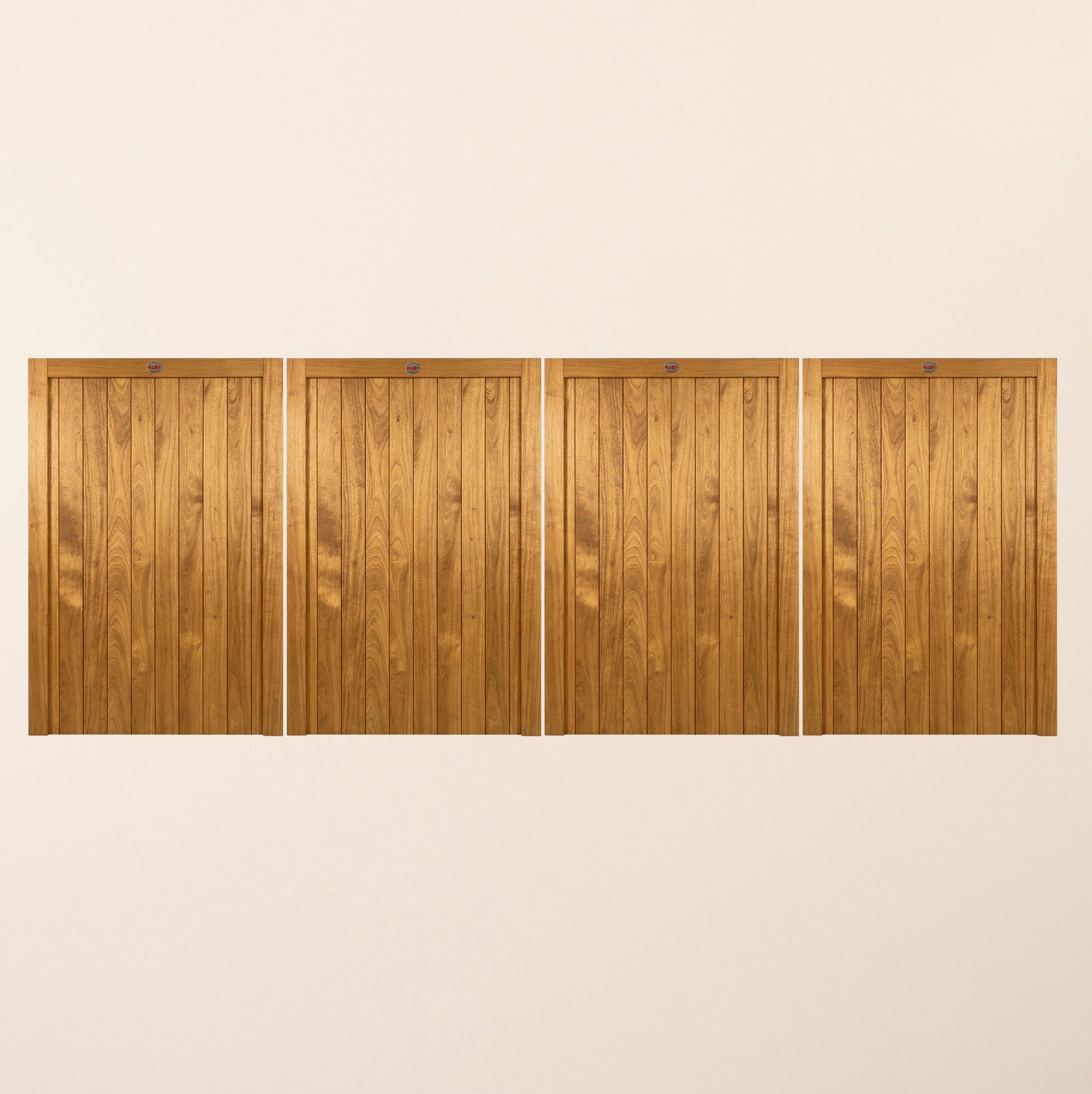 Croyde Iroko Bifold 4-Leaf Driveway Gate