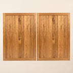 Iroko Solid Garage Door Pair