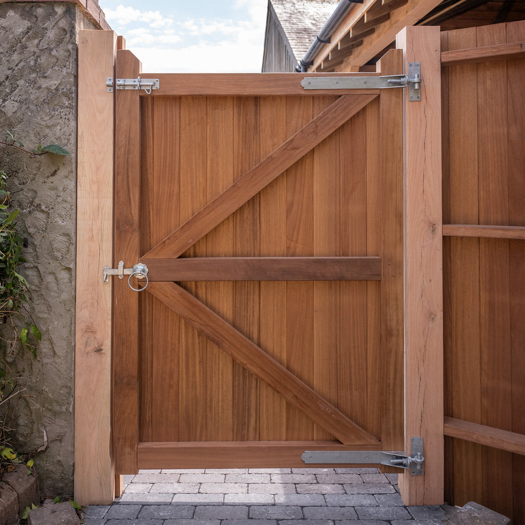 Highampton Iroko Mortise & Tenon Single Entrance Gate