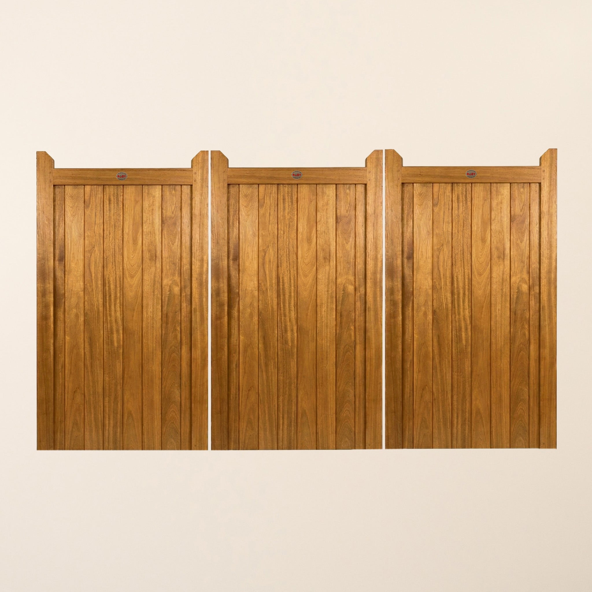 Highampton Iroko Bifold 3-Leaf Driveway Gate