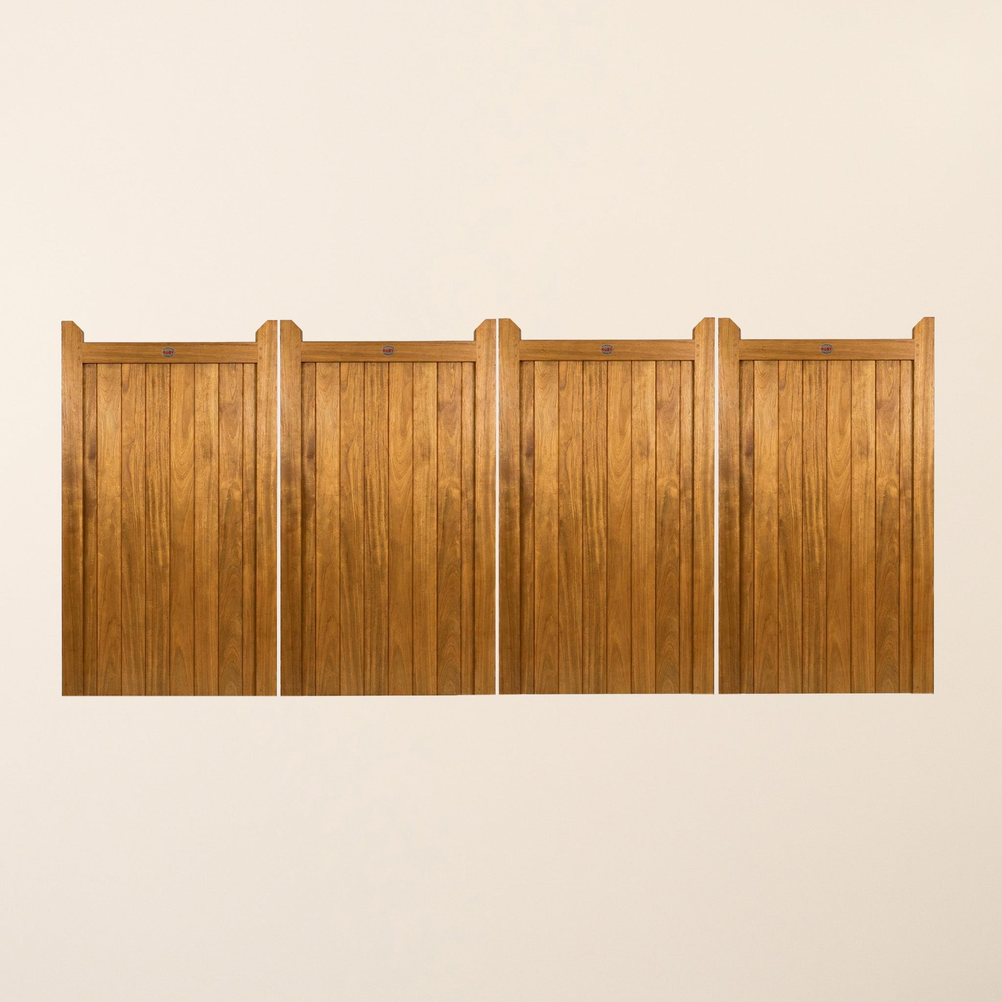 Highampton Iroko Bifold 4-Leaf Driveway Gate