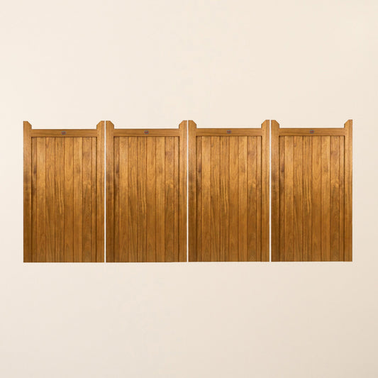 Highampton Iroko Bifold 4-Leaf Driveway Gate
