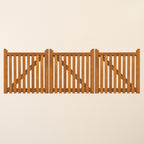 Salcombe Iroko Bifold 3-Leaf Driveway Gate