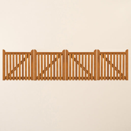 Salcombe Iroko Bifold 4-Leaf Driveway Gate