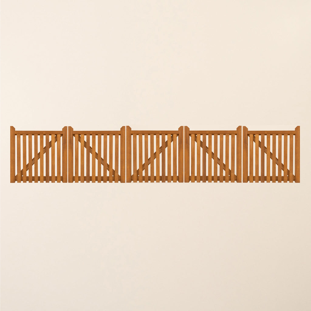 Salcombe Iroko 5-Leaf Driveway Gate