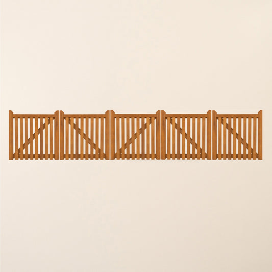 Salcombe Iroko 5-Leaf Driveway Gate