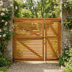 Iroko Slatted 3/4 Split Entrance Gate (Pair)
