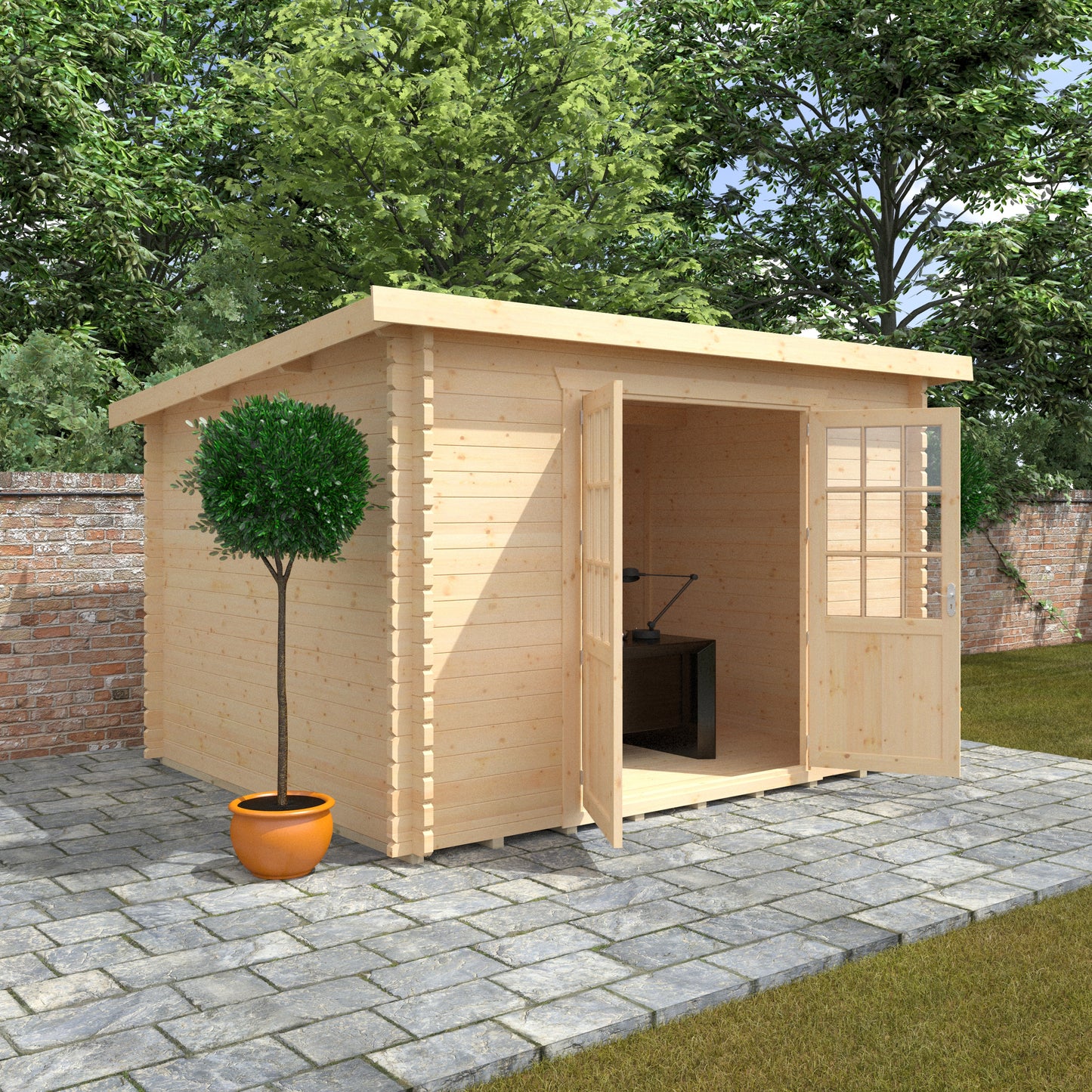Kingsley 44mm Log Cabin