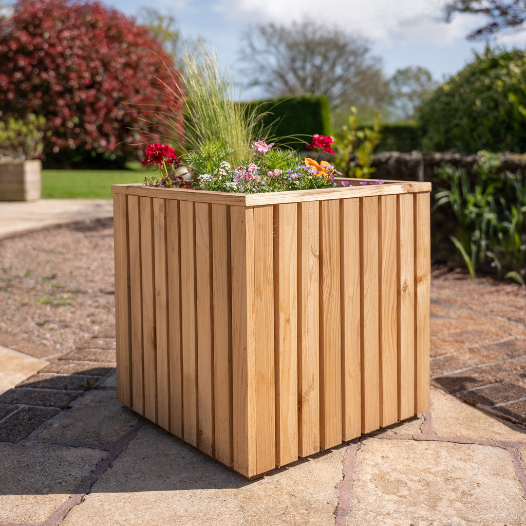 Premium Cedar Vertical Slatted Panel Planter