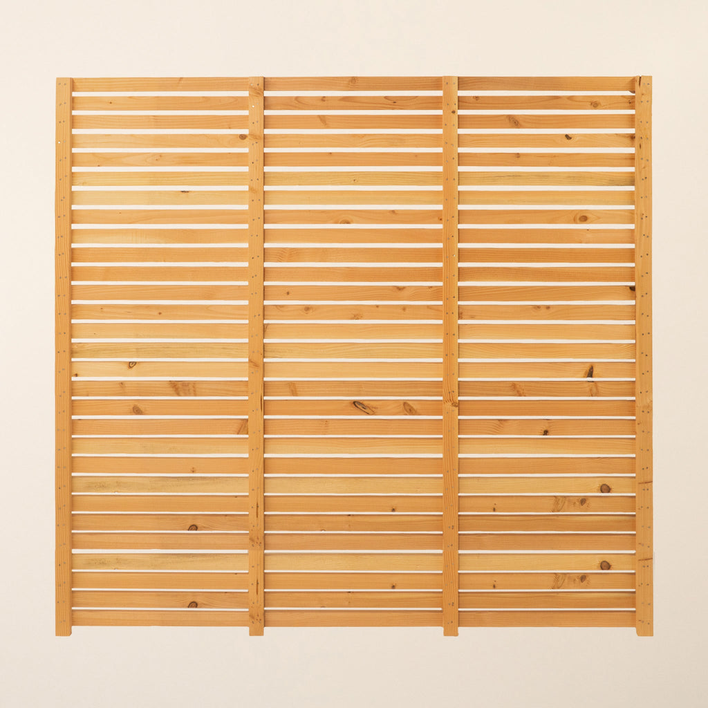 Larch Slatted Fence Panels (Horizontal)