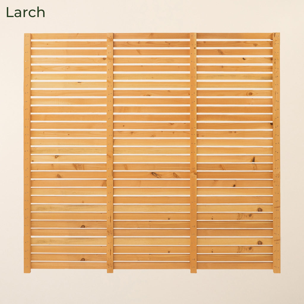 Cedar / Larch Slatted Fence Panels (Horizontal)
