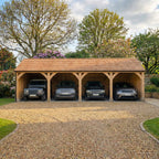 Cedar Featheredge Roof Larch Car Port