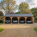 Standing Seam Roof Larch Car Port