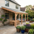 Ruby Lean-To Katepal Shingle Roof Planed British Larch Gazebo