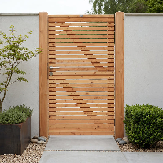 Larch Slatted Gate (with bracing)