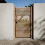 Larch Single Slatted Gate